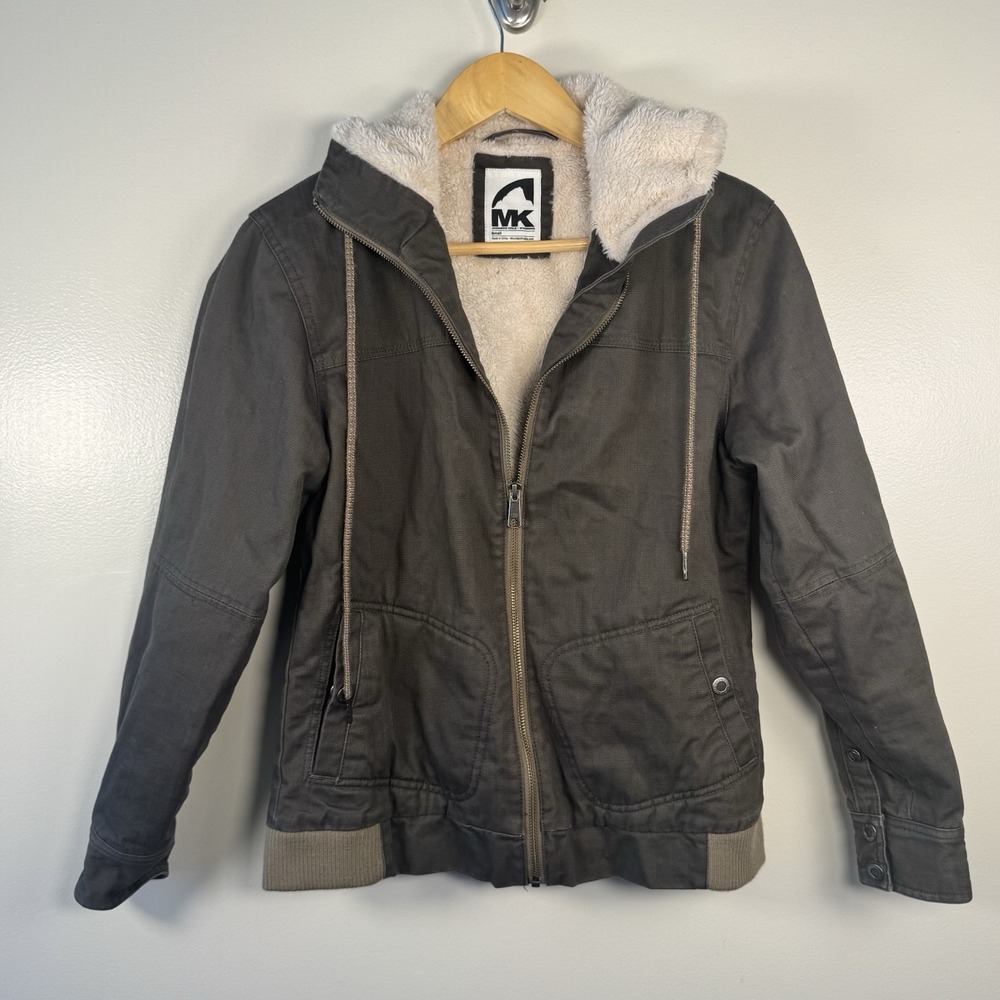Mountain Khakis Army Green Sherpa Lined Canvas Jacket Women's Small Workwear